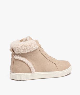 Baskets femme mid-cut unies à col sherpa vue4 - GEMO (SPORTSWR) - GEMO