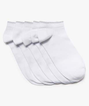 Chaussettes femme courtes à côtes finition pailletée (lot de 5) vue1 - GEMO(HOMWR FEM) - GEMO