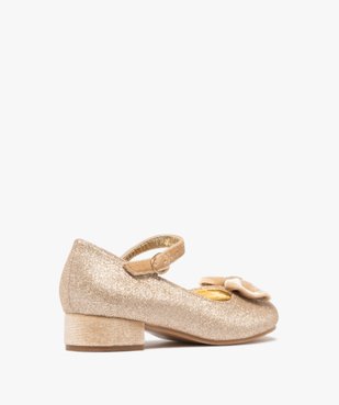 Ballerines fille à paillettes avec noeud et petit talon suédés vue4 - LOVELY WINGS - GEMO