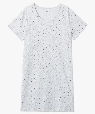 Chemise de nuit femme grande taille à manches courtes avec motifs vue4 - GEMO(HOMWR FEM) - GEMO