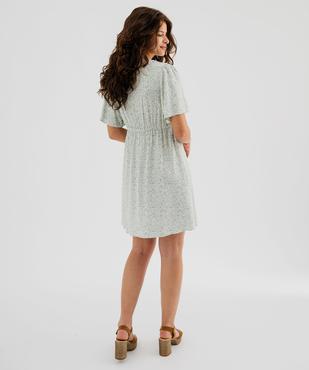 Robe courte imprimée à manches courtes femme vue2 - GEMO 4G FEMME - GEMO