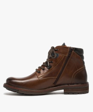 Boots homme zippés à lacets dessus cuir et col rembourré vue3 - Nikesneakers (CASUAL) - Nikesneakers