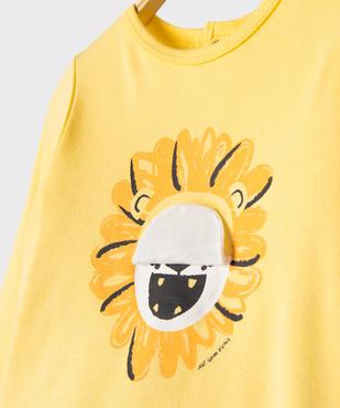 Pyjama dors-bien avec motif animé lion bébé garçon vue6 - GEMO 4G BEBE - GEMO