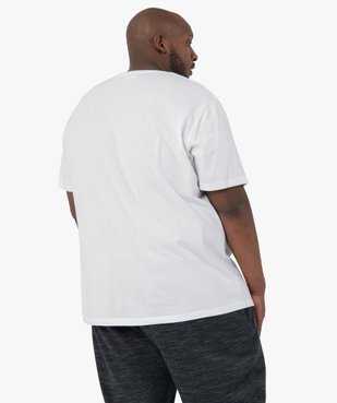 Tee-shirt homme grande taille à manches courtes à rayures texturées vue3 - GEMO (G TAILLE) - GEMO