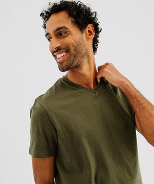 Tee-shirt à manches courtes et col V homme vue8 - GEMO 4G HOMME - GEMO