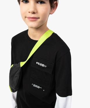Tee-shirt manches longues superposé garçon vue1 - GEMO (JUNIOR) - GEMO