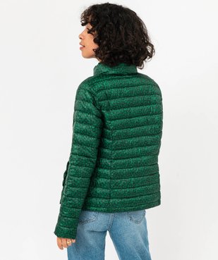 Doudoune à col montant imprimée avec rembourrage fin femme vue3 - GEMO 4G FEMME - GEMO