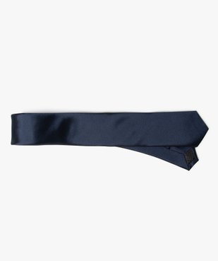 Cravate fine en satin uni homme vue1 - GEMO 4G HOMME - GEMO