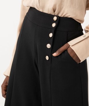 Pantalon large avec boutons fantaisie femme vue2 - GEMO(FEMME PAP) - GEMO