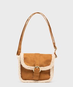 Sac besace à rabat et fourrure imitation fille vue1 - GEMO (ACCESS) - GEMO