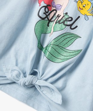 Tee-shirt fille à manches courtes à motif Ariel - Disney Princess vue3 - DISNEY PRINCESS - GEMO