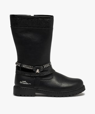 Bottes fille unies à brides fantaisie - LuluCastagnette vue1 - LULU CASTAGNETT - GEMO
