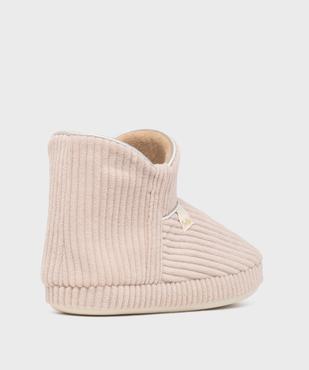 Chaussons boots chauds en velours côtelé femme - LuluCastagnette vue4 - LULU CASTAGNETT - GEMO