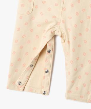 Ensemble 2 pièces salopette + tee-shirt manches longues bébé fille vue3 - GEMO(BEBE DEBT) - GEMO