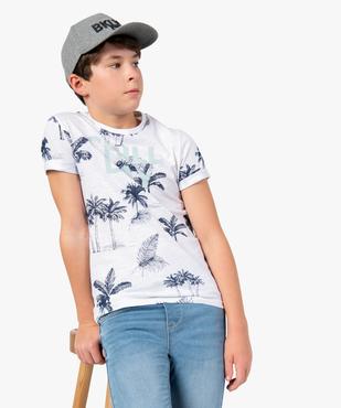 Tee-shirt imprimé manches courtes garçon vue1 - GEMO (JUNIOR) - GEMO