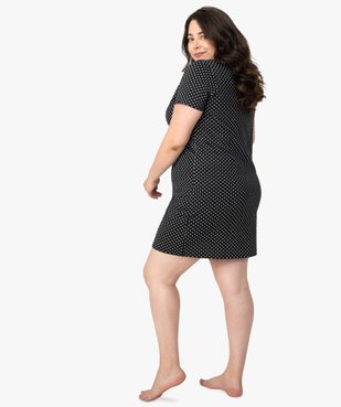 Chemise de nuit femme à manches courtes avec motif vue3 - GEMO(HOMWR FEM) - GEMO