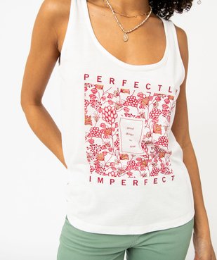 Débardeur à col rond avec motif positif femme vue2 - GEMO 4G FEMME - GEMO