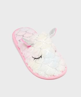 Chaussons mules avec motifs pailletés et oreilles en relief fille vue5 - GEMO (ENFANT) - GEMO