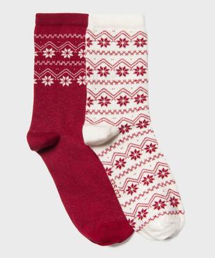 Chaussettes spéciales Noël femme (lot de 2) vue1 - GEMO(HOMWR FEM) - GEMO