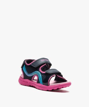 Sandales sport fille à détails brillants fermeture scratchs - Geox vue2 - GEOX - GEMO