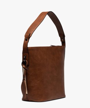 Sac femme forme seau tressé porté épaule vue2 - GEMO (ACCESS) - GEMO