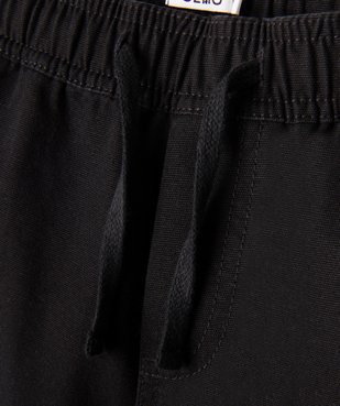 Bermuda cargo regular en coton avec taille ajustable garçon vue3 - GEMO (JUNIOR) - GEMO
