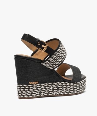Sandales femme à talon et semelle plateforme dessus larges brides - Wrangler vue4 - WRANGLER - GEMO