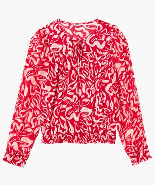 Blouse imprimée manches longues en voile femme vue4 - GEMO(FEMME PAP) - GEMO