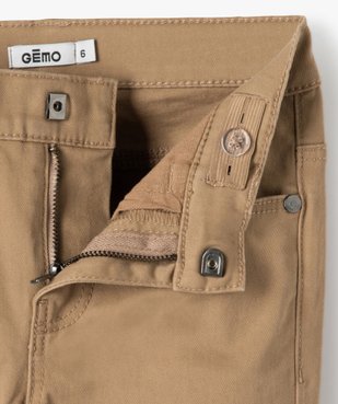 Pantalon garçon coupe skinny en toile extensible vue3 - GEMO (ENFANT) - GEMO