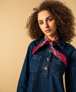 Foulard en coton à motifs fleuris femme vue1 - GEMO (ACCESS) - GEMO