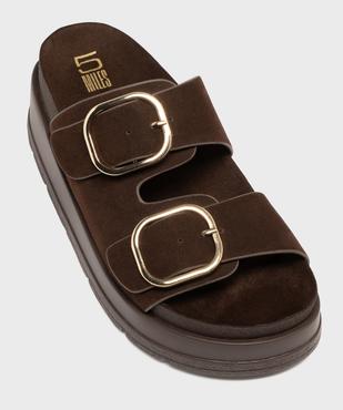 Mules à semelle plateforme et grosses boucles femme vue5 - 5 MILES - GEMO