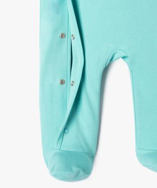 Pyjama dors-bien fermeture devant avec message bébé vue3 - GEMO 4G BEBE - GEMO