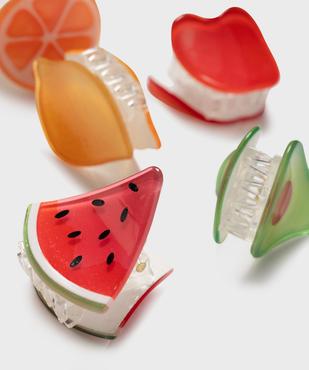 Prince crabe pour les cheveux en forme de fruit (lot de 5) vue2 - GEMO (ACCESS) - GEMO