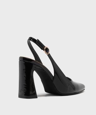 Escarpins sling-back à bout pointu et talon haut femme- Follow Me vue4 - FOLLOW ME - GEMO