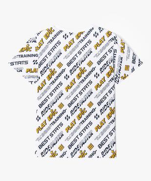 Tee-shirt à manches courtes avec inscriptions garçon vue3 - GEMO (ENFANT) - GEMO