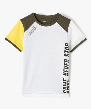 Tee-shirt manches courtes sportswear vue1 - GEMO (ENFANT) - GEMO