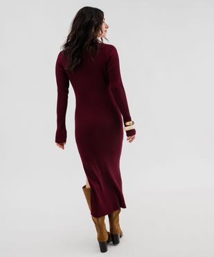 Robe pull longue coupe ajustée femme vue3 - GEMO 4G FEMME - GEMO
