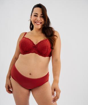 Soutien-gorge emboitant à coques fines en dentelle grande taille vue3 - GEMO(HOMWR FEM) - GEMO