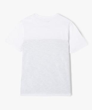 Tee-shirt bicolore à poche garçon vue4 - GEMO 4G GARCON - GEMO