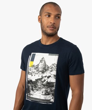 Tee-shirt homme avec motif montagne vue2 - GEMO (HOMME) - GEMO