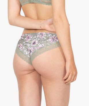 Culotte femme à motifs fleuris et dentelle vue2 - GEMO(HOMWR FEM) - GEMO