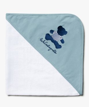Cape de bain bébé à capuche en jersey et éponge - LuluCastagnette vue1 - LULUCASTAGNETTE - GEMO