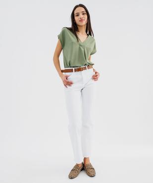 Tee-shirt manches courtes à col V femme vue4 - GEMO 4G FEMME - GEMO