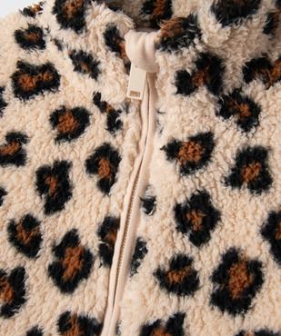 Sweat zippé à col montant en sherpa fille vue3 - GEMO (ENFANT) - GEMO