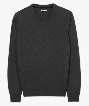 Pull homme à col V 100% coton biologique vue4 - GEMO C4G HOMME - GEMO