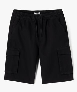 Bermuda cargo regular en coton avec taille ajustable garçon vue6 - GEMO (JUNIOR) - GEMO