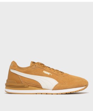 Baskets basses ST Runner V4 en cuir suédé homme - Puma vue1 - PUMA - GEMO
