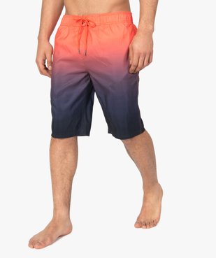 Short de bain homme multicolore dégradé vue1 - GEMO (PLAGE) - GEMO