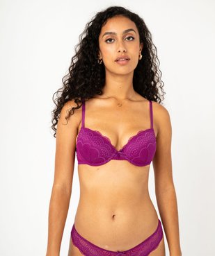 Soutien-gorge corbeille en dentelle à armatures vue2 - GEMO(HOMWR FEM) - GEMO