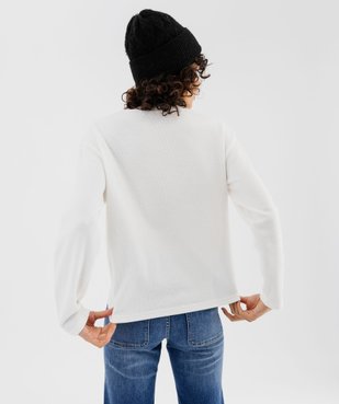 Sweat en maille duveteuse femme vue3 - GEMO(FEMME PAP) - GEMO